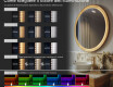 Specchio LED rotondo con cornice in quercia #5