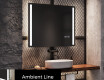 Rettangolare specchio bagno con luce LED L02 #4