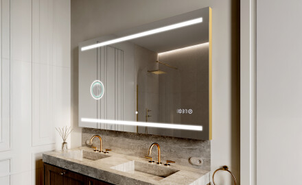 Rettangolare specchio bagno con luce LED L23
