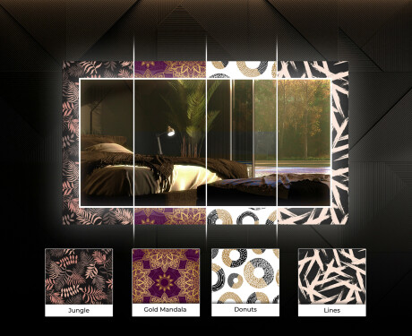 Decorativi specchio bagno da parete retroilluminato - Dotts #6