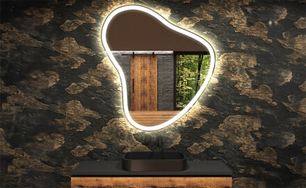 Specchio da bagno LED di forma irregolare V222