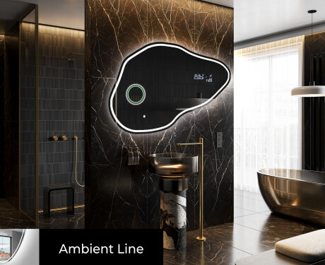 Specchio da bagno LED di forma irregolare P223 #3
