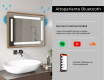 Rettangolare specchi con luci LED con cornice - FrameLine L124 #11
