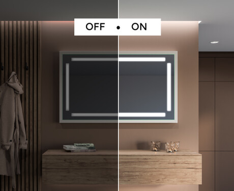 Rettangolare specchi con luci LED con cornice - FrameLine L124 #5