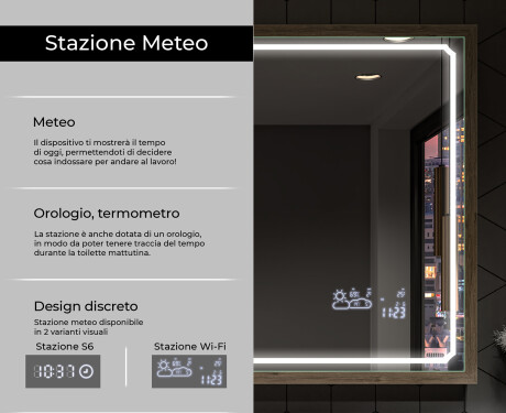 Rettangolare specchi con luci LED con cornice - FrameLine L137 #8