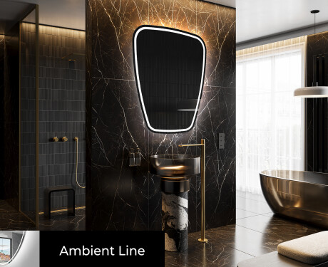 Specchio da bagno LED di forma irregolare Z223 #3